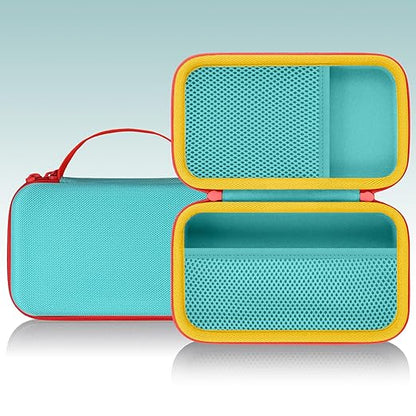 co2CREA Storage Organizer Case for 3D Printing Pen Set, Hard Case Compatible with SCRIB3D P1/Advanced, MYNT3D Super/Advanced, 3Doodler Start+/Flow/PRO and Filament Refill（Green Case +Red Zipper）
