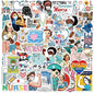 Nurse Stickers 100Pcs, Vinyl Waterproof Funny Nurse Decals for Decals Laptop Notebook Water Bottles Nurses Week Appreciation Gifts Bulk Nursing School White Angels Accessories
