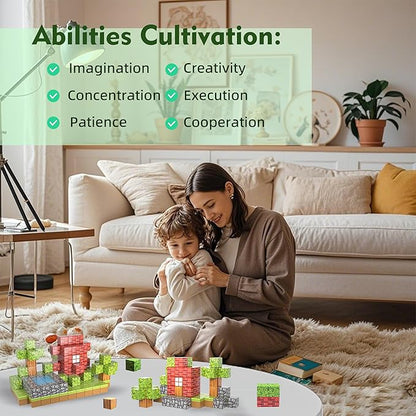 100PCS Magnetic Blocks-Kids Games Building Blocks for 3 4 5 6 7 8 9 10 Year Old Boys Girls, 1" Magnetic Tiles Cubes STEM Sensory Toys for Toddler Birthday Party Festival Gifts