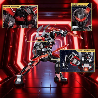 Wanderer Mech Robot Building Block Sets Dark Robot with 2 Weapons Forms Destroy Warrior City Action Mechs Model Kit Toys Gift for Adults and Kids Boys 6 7 8 10+ 585 Pieces