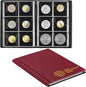 Coin Collection Album - Coin Holder Book Coin Storage Album Money Penny Pocket for Collectors CS01 (Red, Pocket Size 45x45mm/1.8x1.8 in[60 Pockets])