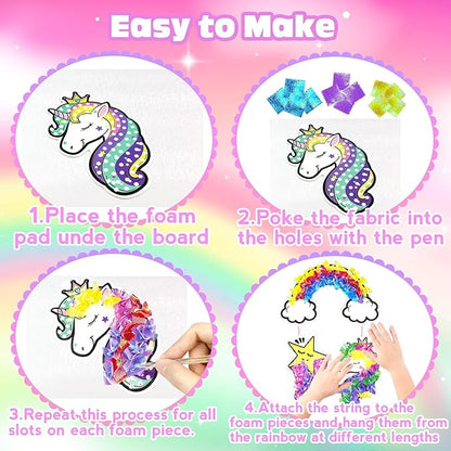 Poke-in Craft and Art Kit- Magical Dream Decor,Arts and Crafts,DIY Craft Kits,Mess-Free Fun for Kids,Art Activity Birthday Christmas Gift Ideas for Children,Toys for Girls and Boys Ages 4-10+