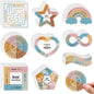 Libima 72 Pieces Anxiety Sensory Stickers Textured Stickers Fidget Mindfulness Sticker School Counselor Supplies Adult Sensory Items Anxiety Relief, 9 Styles(Pastel Color)