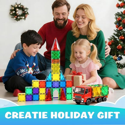 32PCS Jumbo Magnetic Tiles Set | Extra-Large STEM Building Blocks for Kids 3 to 99 Years | Choke-Proof Design with Super Strong Magnets