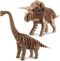 Cottify Dinosaur 3D Cardboard Puzzle - Fun 3D Puzzles for Adults & Kids, Easy to Assemble 3D Puzzle, Eco-Friendly, No Scissors or Glue Needed, Perfect Sustainable Gift (2-Pack)