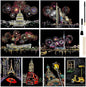 Scratch Art for Kids & Adult, Rainbow Engraving Painting Landscape Scratchboard(A4) Crafts Set: 8 Sheets 4 tools - Congress Building, Burj Al Arab, Eiffel Tower, Big Ben, Moscow(Fireworks / Building)