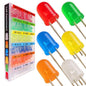 EEEEE 600pcs 6 Colors 5mm LED Diode Assortment LED Light Kit Box Multi Colored mini LEDs White Red Yellow Orange Green Blue Light Emitting lamp Flashing diodes Components Parts ledlights Circuit