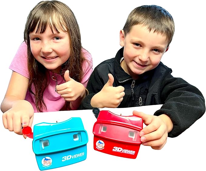 WARM FUZZY Toys 3D Viewfinder (Farm) - Viewfinder for Kids & Adults, Classic Toys, Slide Viewer, 3D Reel Viewer, Retro, Vintage Toys with 3 Reels - Contains 21 High Definition 3D Images
