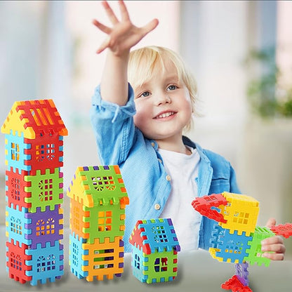 Building Blocks – 100-piece Kids Builders Blocks Set with Storage Bag – Interlocking Building Blocks for Toddlers and Kids – Fun and Educational Toy Building Set for Skill Development