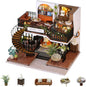 Flever Dollhouse Miniature DIY House Kit Creative Room with Furniture for Romantic Artwork Gift (Forest Teashop)