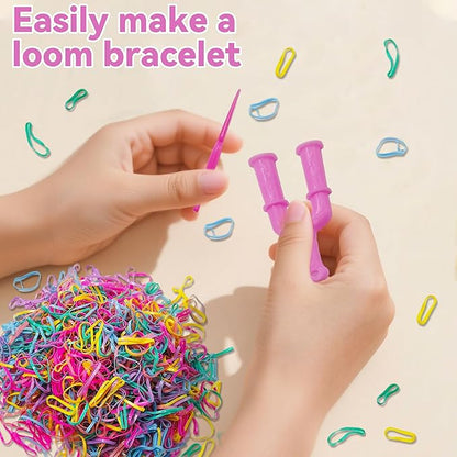 Ymcafm obracelet Making kit 10PCS Acrylic Model Y Slingshot + 1pcs Loom Rubber Bands Set - DIY Bracelet Making Kit with Plastic Jewelry Connectors for Necklace & Craft Projects