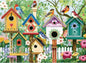 500 Piece Puzzle for Adults, Colorful Birdhouses 500 Piece Puzzle, Vibrant Birds in Blooming Flowers Jigsaw Puzzle, Perfect for Family Game Night, Home Wall Decor, Great Gift for Adults, Kids, Seniors