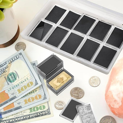 Silver Bar Case - 20 Pcs Acrylic Storage Containers for 1 Oz Silver Bars