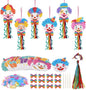 Fennoral 12 Pack Clown Craft Kit for Kids Make You Own Circus Poke in Art Craft Kits DIY Halloween Creative Activity Carnival Birthday Party Decoration