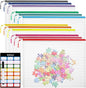 12pcs Mesh Zipper Pouch Bags, Extra Large A3 Puzzle Bag for Organizing, 12 Colors, 12 Packs, Classroom Must Have Storage Bag, File Bags for School, Board Games and Office Supplies