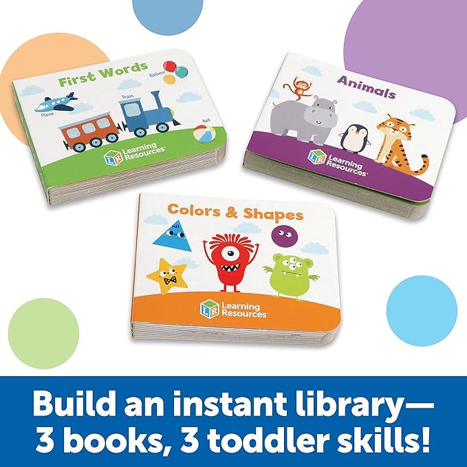 Learning Resources Skill Builders! Toddler Flipbook Library, 3 Pieces, Ages 2+, Educational Toys, Alphabet Learning, Toddler Learning Books, Toddler Activity Book