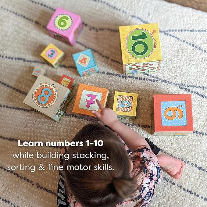 HABA On The Farm Stacking & Nesting Cubes – 10-Piece Montessori Toys for Toddlers, Award-Winning Educational Stacking Toy & Farm-Themed Blocks