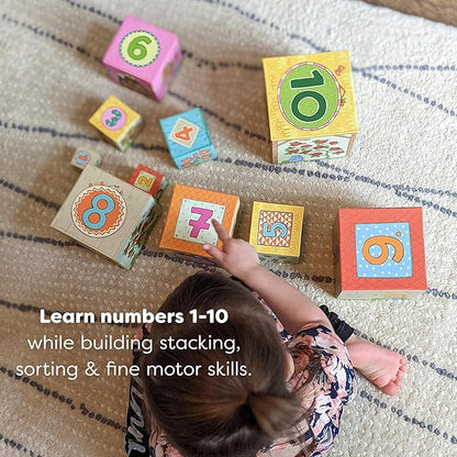 HABA On The Farm Stacking & Nesting Cubes – 10-Piece Montessori Toys for Toddlers, Award-Winning Educational Stacking Toy & Farm-Themed Blocks