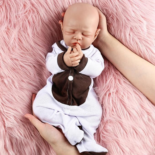 Vollence 12 inch Realistic Reborn Silicone Dolls - Wonderful Gifts for Girls. Not Vinyl Dolls. Also Children's Christmas & Birthday Gifts - Girl