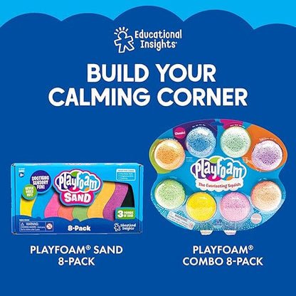 Educational Insights Playfoam® Sand Sensory Spheres - Relaxing Zen Garden Kits for Calm Down Corner or Desk, Anxiety Tools and Meditation Sets for Kids & Adults, Stress Relief Toys, Ages 5+