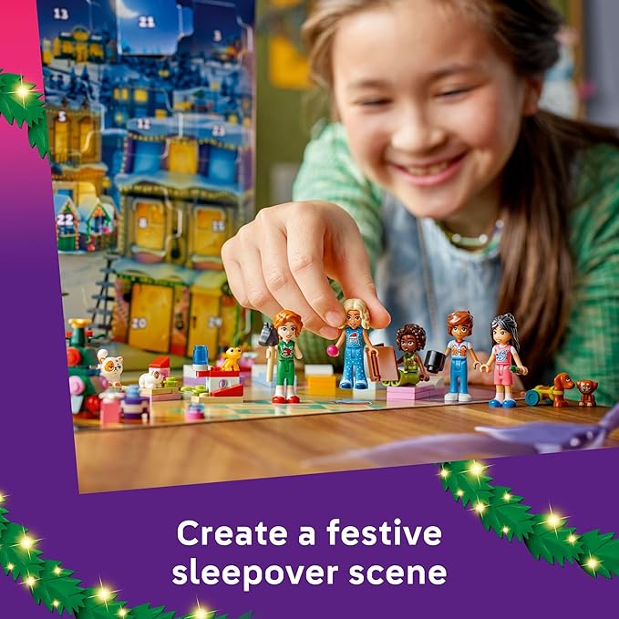 LEGO Friends Advent Calendar 2025 Building Toy - Holiday Countdown Set for Girls & Boys, Ages 6+ - 24 Buildable Surprises, 5 Minidolls & 5 Pets - Kids Gift Idea for Christmas - 42668