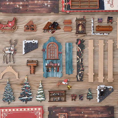 Book Nook Kit - DIY Miniature House Kit Bookshelf Decor 3D Wooden Dollhouses for Adults Teens LED Book Nook Kits for Adults Unique Birthday for Family and Friends