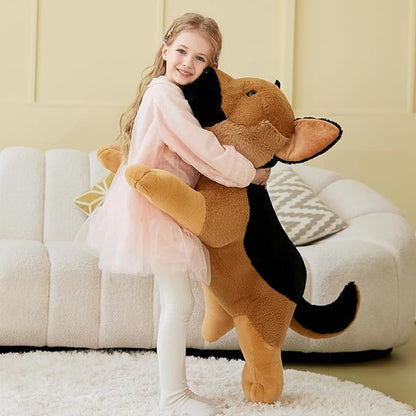 IKASA Giant German Shepherd Dog Stuffed Animal Plush Toy,Big Large Jumbo Soft Toys,30" Cute Huge Size Fluffy Plushy Fat Plushie,Gifts for Kids