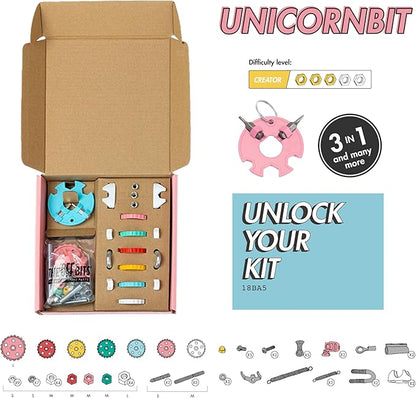 The Off Bits Erector Set: Animal Mini STEM Toys for Kids 6+, Toy Building Sets with Nuts & Bolts, STEM Building Toys Gifts for Boys and Girls (Multicolor)