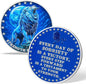 Strength in Sobriety Lion Recovery Challenge Coin Inspirational Sobriety Token for AA, NA, and Recovery Gifts Animal Series Sobriety Coin (Midnight Blue Lion)
