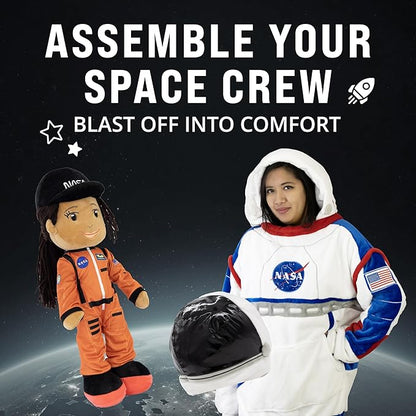 Playtime by Eimmie - 14” Julie NASA Doll - Soft Baby Doll - Plush Rag Dolls for 2 Year Old Girls & Boys, Toddler & Infants - Astronaut Plush Washable Doll - Astronaut Plush Toy - Astronaut Doll