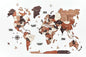 KPSKE 3D Wooden World Map for Wall - Wall Accent Map with Ocean Names, Boats, Compass and More - Wood Travel Map with 50 Pins (Natural)