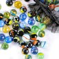 POPLAY Colorful Glass Marbles, 0.6inch Marbles Bulk for Kids Marble Games,DIY and Home Decoration