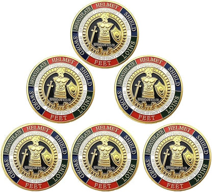 Armor of God Challenge Coin Collector's Medallion (Pack of 6)