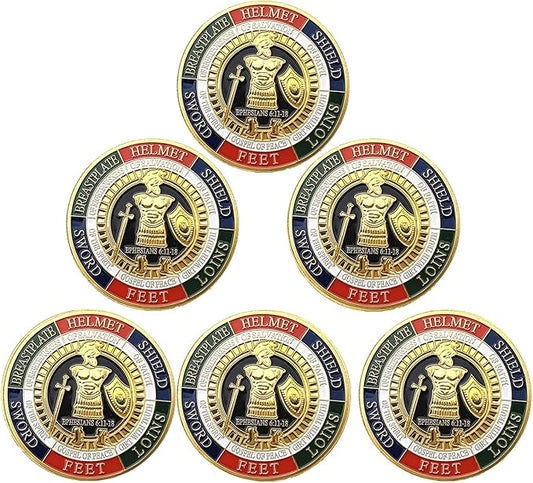 Armor of God Challenge Coin Collector's Medallion (Pack of 6)
