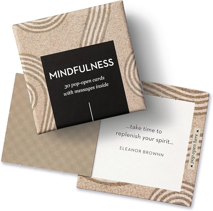 Compendium ThoughtFulls Pop-Open Cards — 4-Pack of Embrace Calm, Mindfulness, Live with Intention, Grateful – 120 Pop-Open Cards, Each with a Different Message Inside