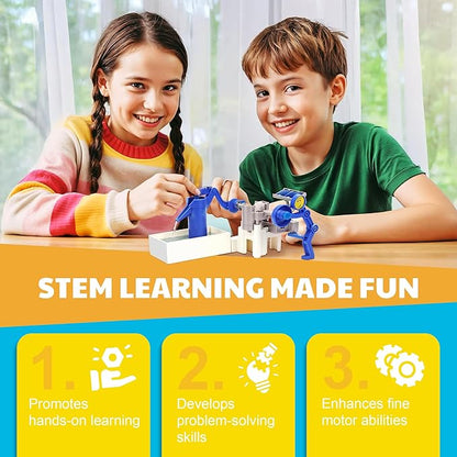 Green Science - Hybrid Solar Power Water Pump - Dual Power STEM Toys Educational Kit for Kids - Solar and Battery Operated Pumping System - Solar Robot - DIY Science Experiment Toy for Learning & Fun