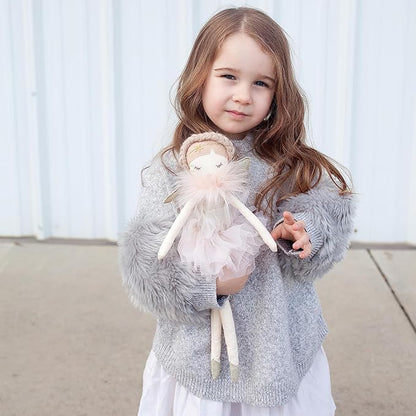 MON AMI Angel Stuffed Doll - 15", Soft Elegant Plush Doll for Little Girls, Use as Toy or Room Decor