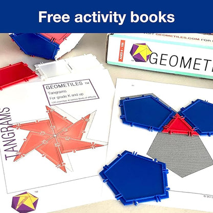 Jumbo Set Red, White & Blue, STEM & Math Toy Set Includes Online Activities, Made in USA