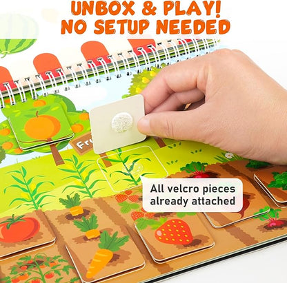 BenBen Busy Book for Toddlers, 30 Pages, Pre-Assembled, Preschool Learning Activities, Montessori Toys for Ages 3 and Up, Autism Sensory Toys, Kids Educational Activity Book, Birthday Gift