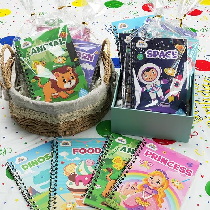 ZMLM 24 Water Coloring Books for Kids Party Favors - Bulk Mini Coloring Books for Kids Ages 4-8,Small Birthday Goodie Bag Stuffers School Teacher Return Gift Art Crafts Classroom Prizes (Classic)