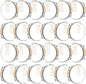 24 Set 6 Inch Tambourine for Adults Wooden Hand Held Drum with Metal Jingles, Gift Tags, White I Love You Printed Ribbon Percussion Gift Musical Instrument for Church Wedding Party Favor
