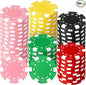 100 Pcs 11.5 Gram Poker Chips ABS Monte Carlo, 40 mm Bingo Chips Tokens Markers Blank Counting Bulk for Blackjack, and Card Night Poker Games