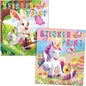 CutteeyFyry Paint by Number Sticker Book for Girls Kids - Road Trip & Airplane Activities Toys, Easter Basket Stuffers, Bunny Egg Unicorn, Birthday Gifts, Travel Essentials for Toddlers & Car Rides