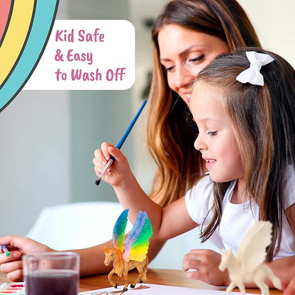 Unicorn Painting Kit for Girls - STEM Certified Unicorn Craft for Girls Ages 4-6 & up- Paint Your Own Arts and Crafts Includes 2 DIY Headbands & 8 Kids Painting Crafts for Fun Screen-Free Play
