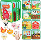 HomeEvolution Farm Busy Book for Toddlers 1-3, Montessori Busy Board for 1 Year Old, Airplane Toys for Toddlers 1-3, Car and Road Trip Travel Toy, Quiet Educational Activity Book, Fine Motor Skills