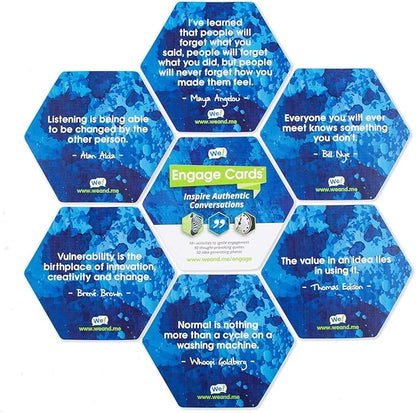We! Engage Cards – Conversation Starters for Adults, Corporate Team Building, Work Activities, and Icebreaker Games – Ideal for Meetings, Workshops, and Office Activities (56 Cards)