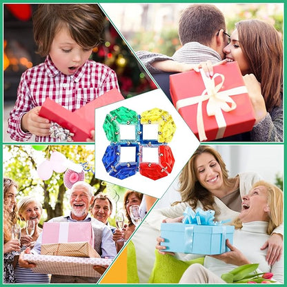 Magnetic Fidget Sphere - Pentagons Magnets Balls - 12 Piece Set - Crystal Green - Magnet Fidgets Toy - Creativity Beyond Imagination, Inspirational, Recreational, Desk Toys for Adults