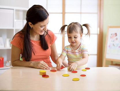 Plastic Two-Color Counter,Red/Yellow,Educational Equipment, Math Classroom Supplies, let Children Learn Mathematics Better(Pack of 200)