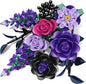 Purple Rose Building Blocks Set for Kids, 701PCS Flower Bouquet Toy, DIY Artificial Plant Gift for Girls, Women, Valentine's Day, Birthday, Mother's Day, Halloween Home Decor