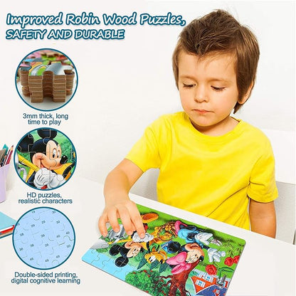 LELEMON Puzzles for Kids Ages 4-6, 60 Piece Puzzles for Kids Ages 3-5 in a Metal Box, Educational Jigsaw Puzzles Childrens Puzzle Games Puzzle Toys for Girls and Boys